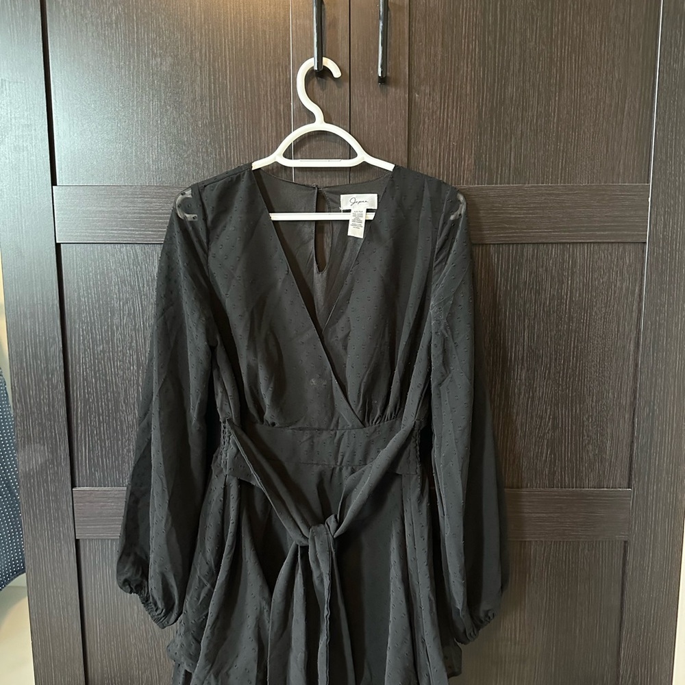 Elegant Black Long Sleeve Dress